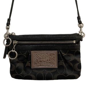 Coach Poppy Crossbody Bag in Silver/Black